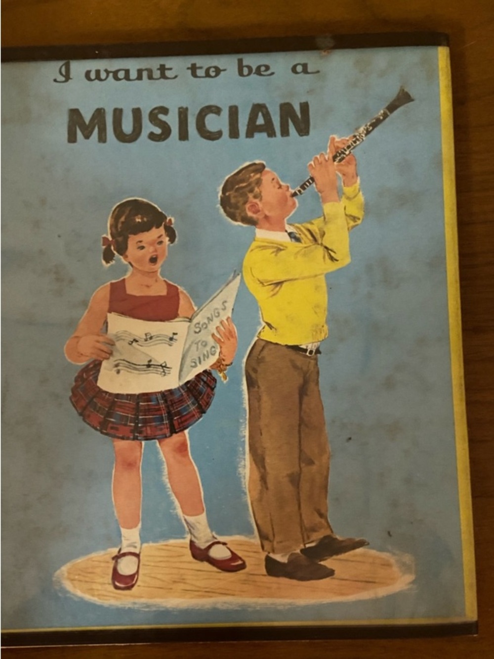 Vintage 60s 1960s RETRO Mid Century Children’s Music Book Musician instrument hc